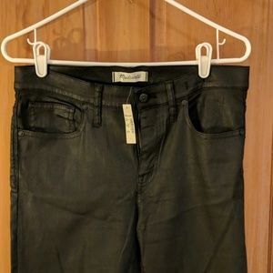 Black coated Madewell jeans